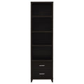 Lewes - 4-Shelf Engineered Wood Media Tower - Cappuccino