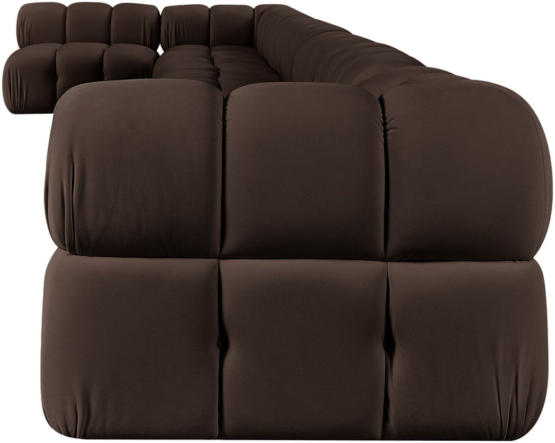 Orin - Velvet Performance Fabric Upholstered 8 Piece L-Shaped Sectional