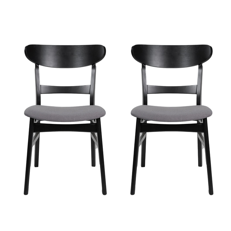 Modern Dining Chair With Upholstered Seat And Wood Frame