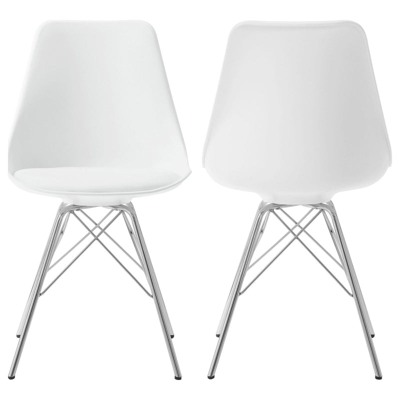Juniper Polypropylene Dining Side Chair White (Set of 2)