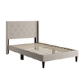 Drake - Twin Platform Bed - Pearl