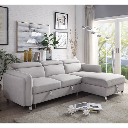 Reyes - Sectional Sofa - Beige Nubuck