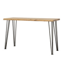 Zander - Sofa Table With Hairpin Leg - Natural And Matte Black