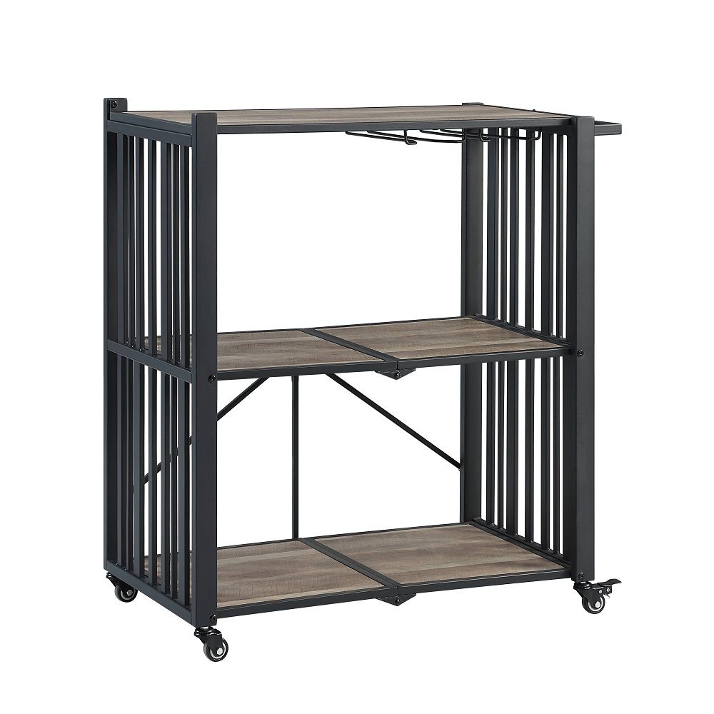 Zudora - Folding Serving Cart - Black