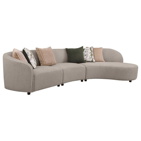 Beige / 3 Pc. Sectional Sofa