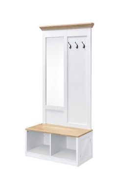 Melati - Hall Tree - Light Oak & White
