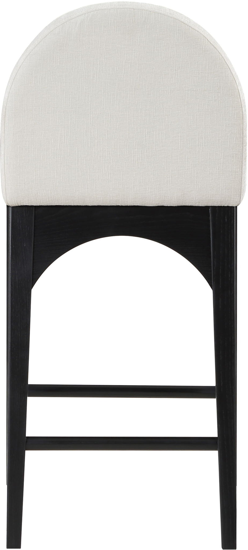 Waldorf - Chenille Stool With Black Legs