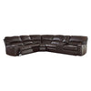 Saul - Power Motion Leather-Aire Sectional Sofa - Espresso