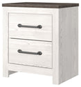 Gerridan - White / Gray - Two Drawer Night Stand