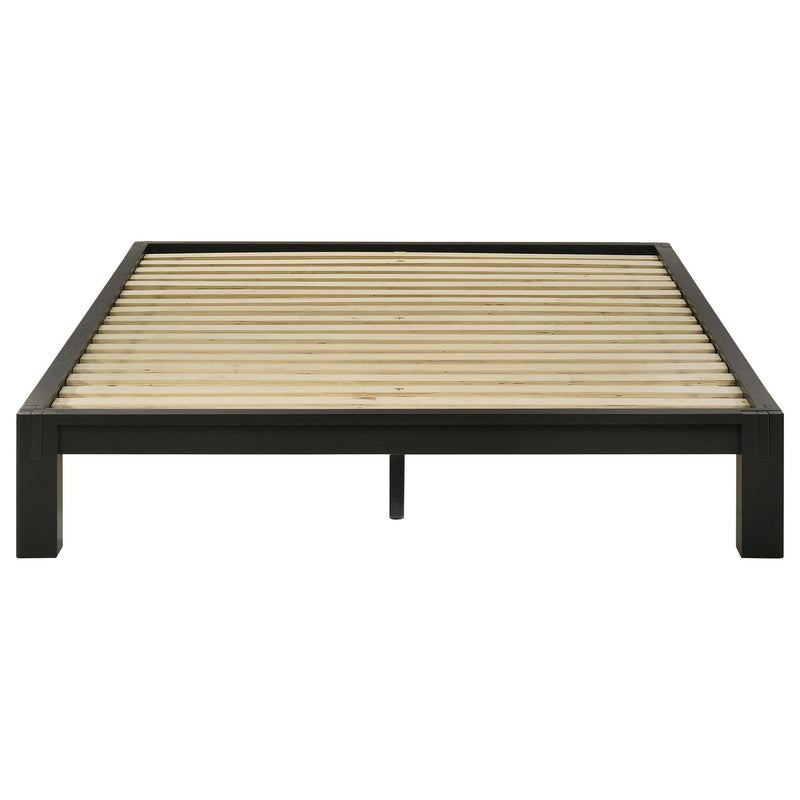 Gislen Queen Easy Assembly Wood Platform Bed Black