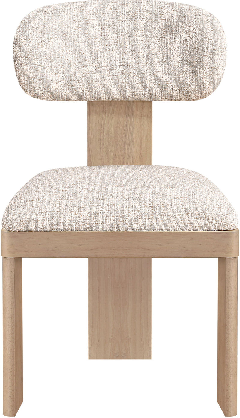 Timbra - Linen Textured Fabric Upholstered Dining Chair (Set of 2) - Natural Base
