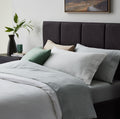 Linen-Weave Cotton Twin Sheet Set - White