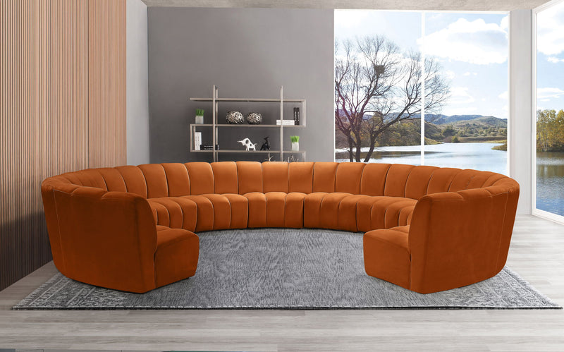 Infinity - 11 Piece Velvet Modular Sectional