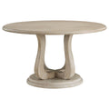 Trofello - Round Pedestal Dining Table - White Washed