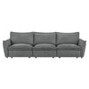Eaden - Power Sofa With Sleeper - Gray Chenille