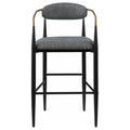 Tina - Metal Pub Height Bar Stool With Upholstered Back And Seat (Set of 2)