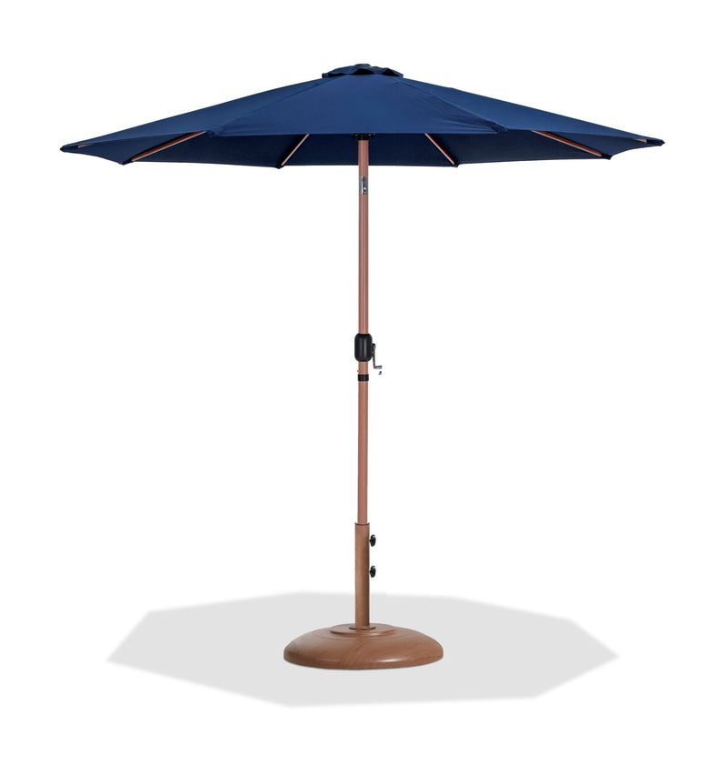 Fiji - Aluminum Patio Umbrella With Round Teak Base