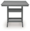 Sanctuary Beach - Square Counter Table With Umbrella Option - Dark Gray