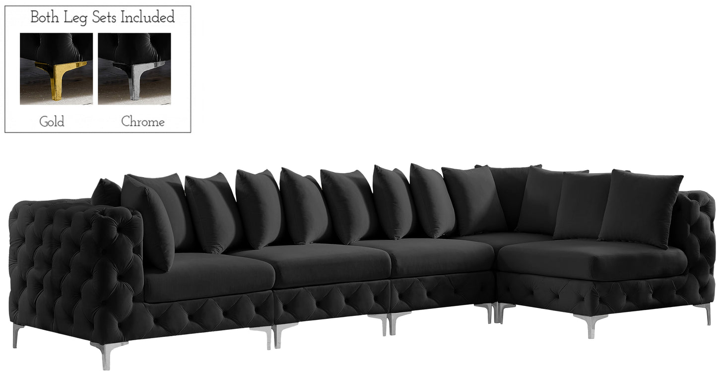 Tremblay - Modular Sectional 5 Piece - Black - Fabric