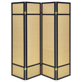 Pearce - 4-Panel Bamboo Room Divider Folding Screen - Natural