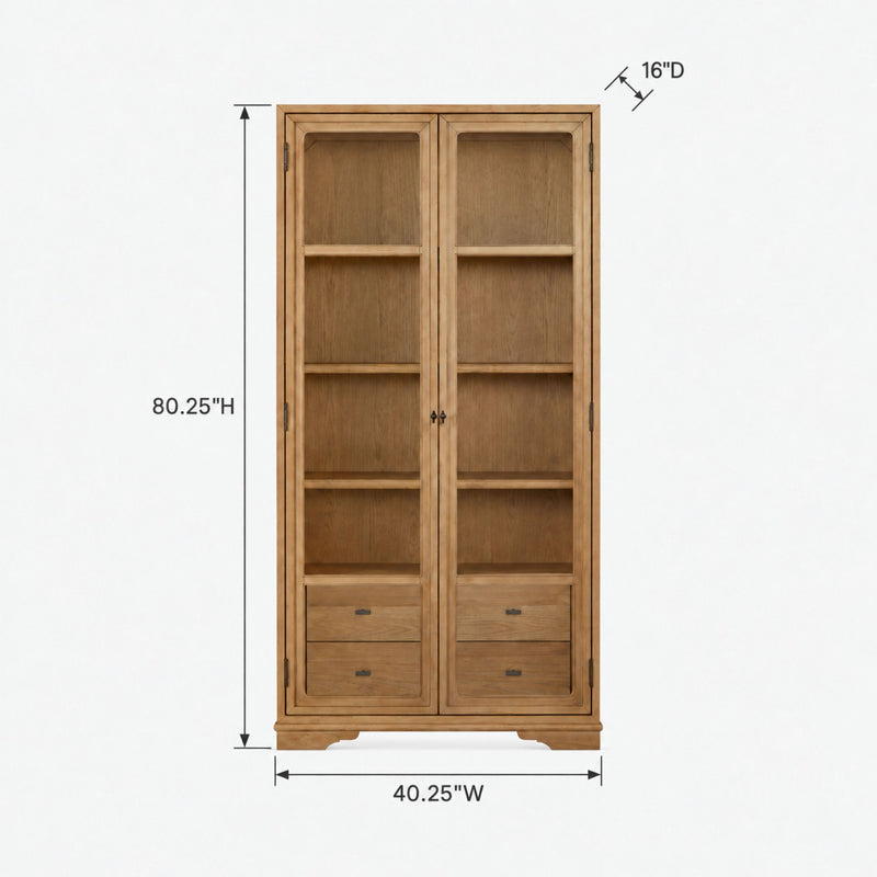 Tall Display Cabinet With Glass Doors
