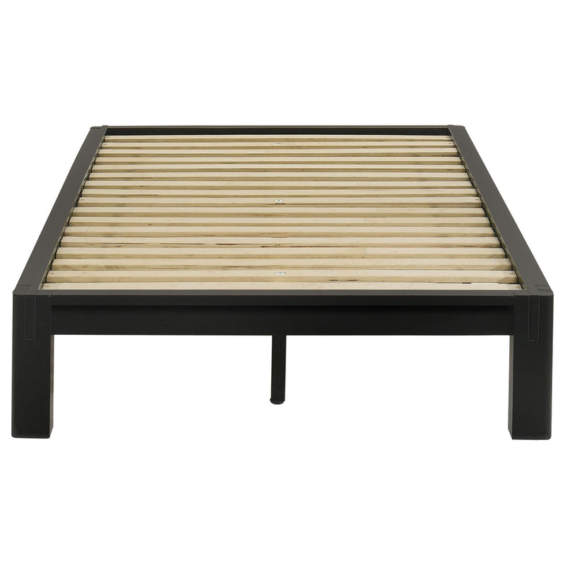 Gislen Twin Easy Assembly Wood Platform Bed Black