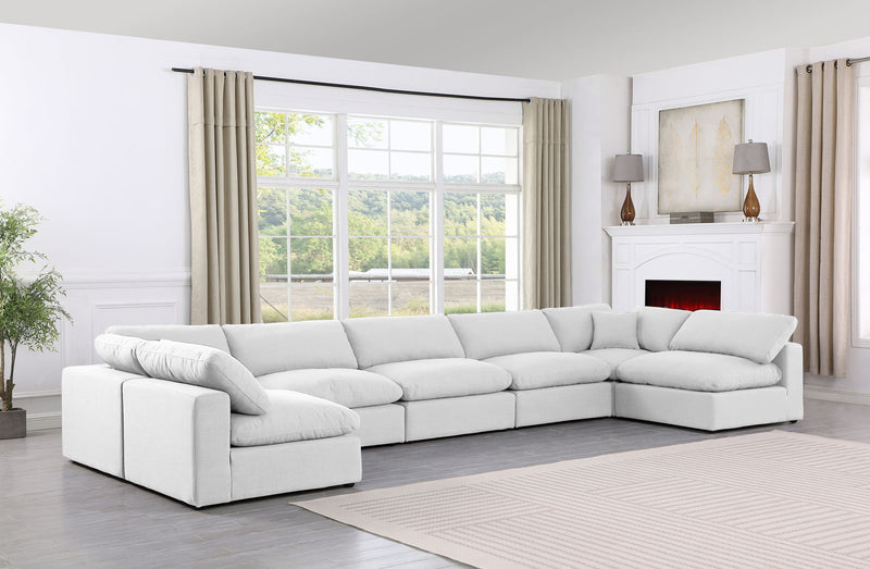 Comfy - 7 Piece Linen Modular Armless Sectional