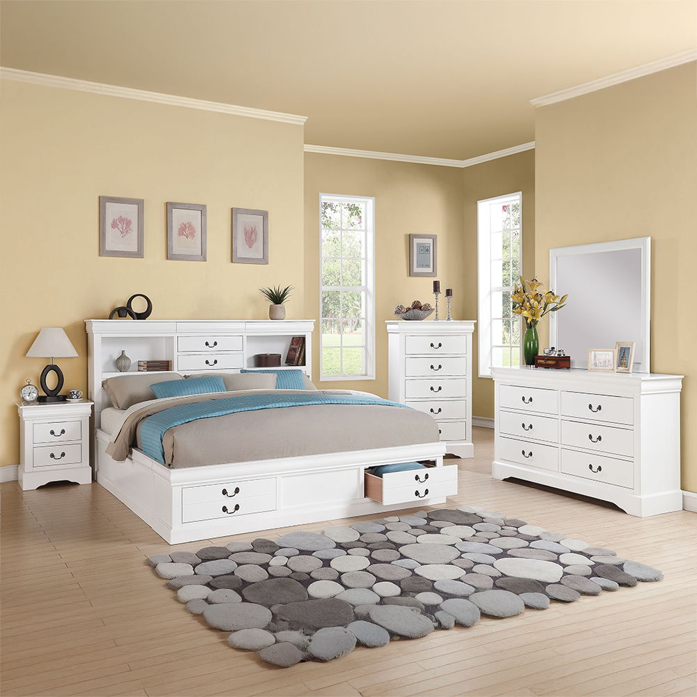 Louis Philippe III - Bed w/Storage