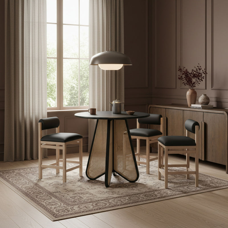 Butterfly - Solid Wood And Natural Cane Table