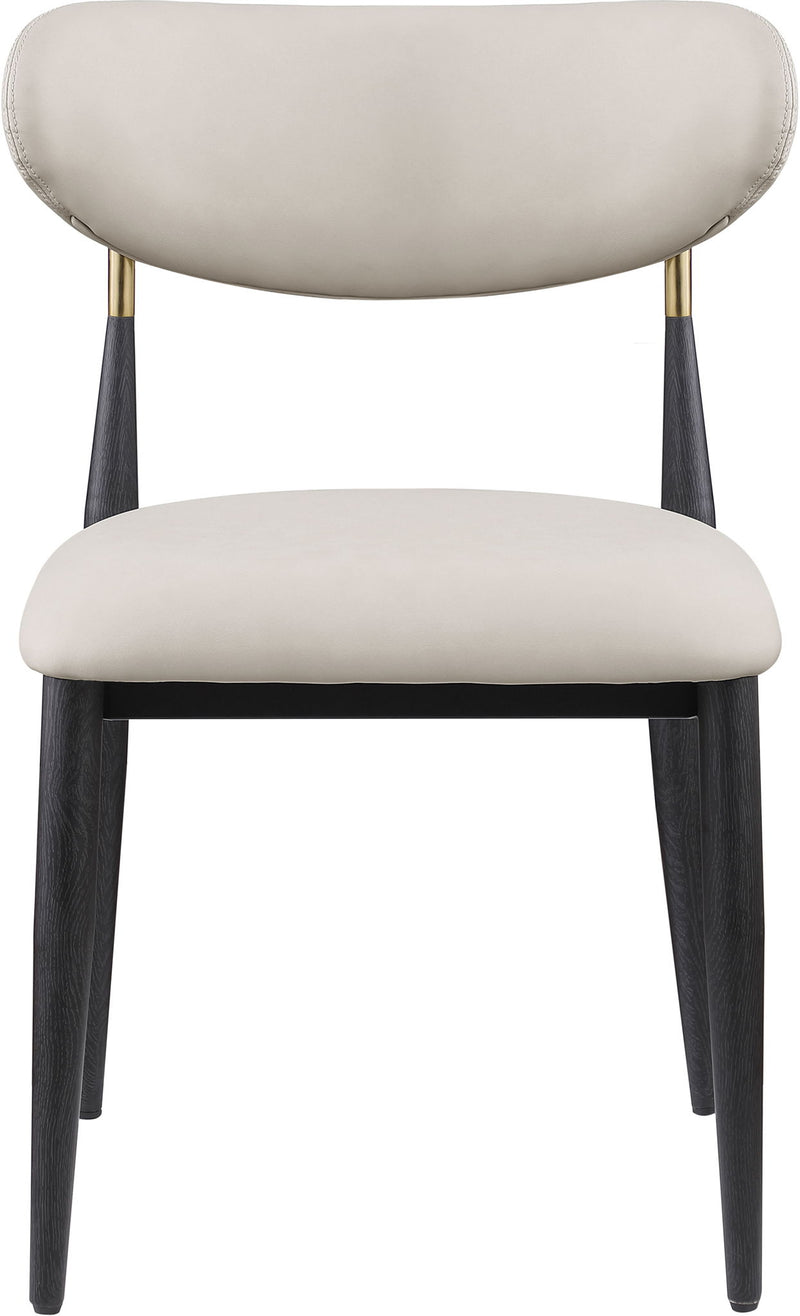 Ronda - Vegan Leather Upholstered Dining Side Chair - Black Legs