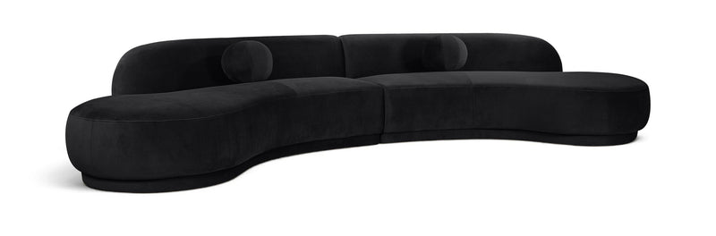 Avra - 146" Velvet Performance Fabric Upholstered Sectional