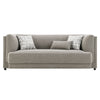 Glenda - Sofa With 3 Pillows - Gray Chenille