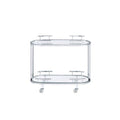 Piffo - Serving Cart - Clear Glass & Chrome Finish