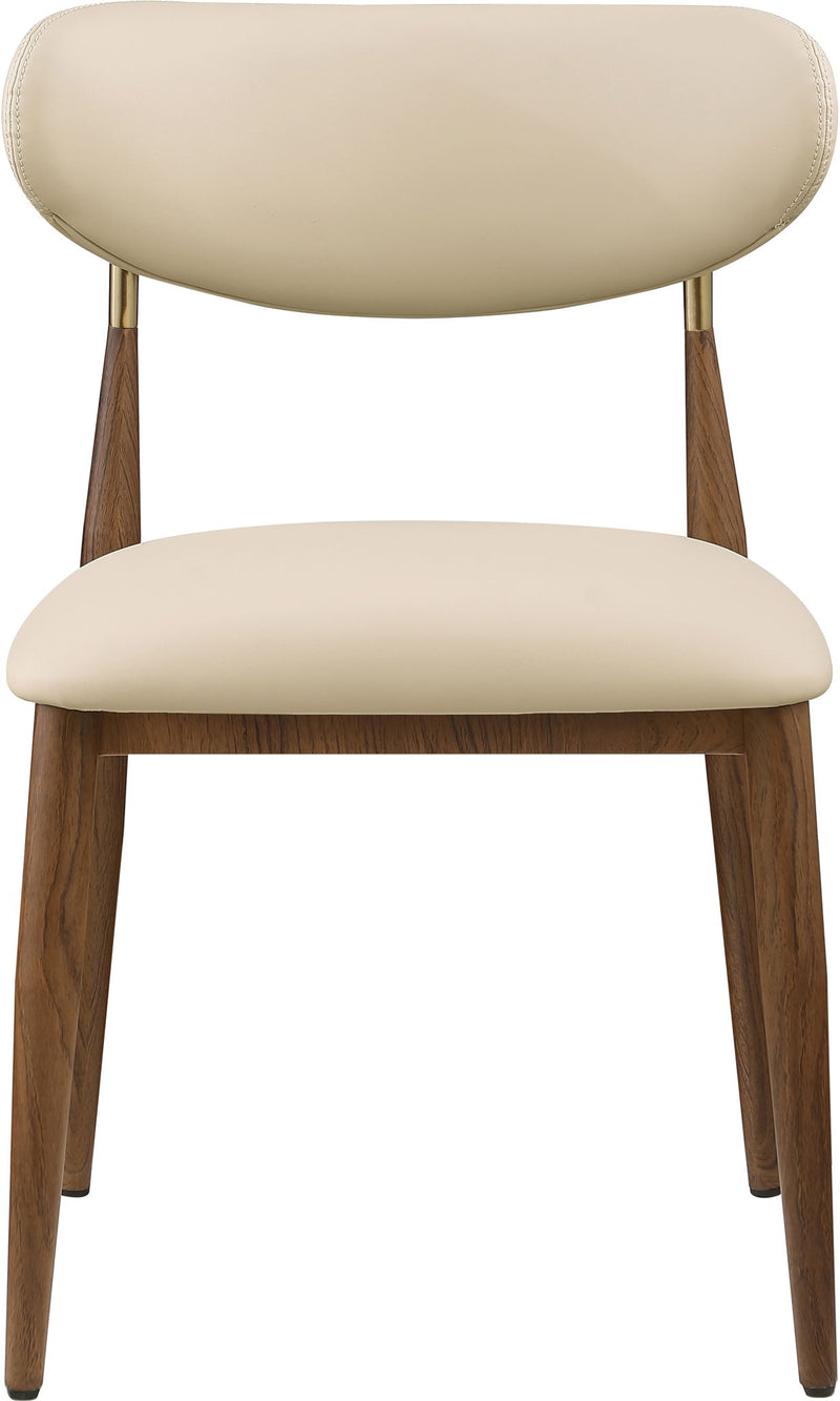 Ronda - Vegan Leather Upholstered Dining Side Chair - Walnut Legs
