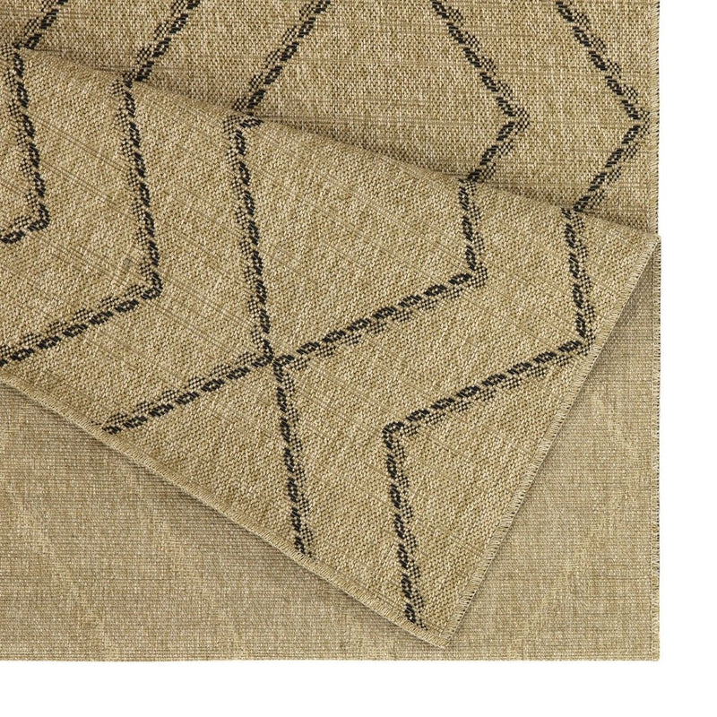 Earth - 5'3" X 7'3" Indoor, Outdoor Area Rug - Black, Natural