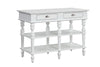 Rorratt - Kitchen Island - Marble Top & White