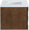 Leonardo - Engineered Stone And Solid Wood 24" Wall Mounted Bathroom Vanity