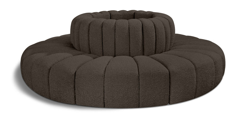 Arc - Boucle Fabric 8 Piece Round Modular Sofa