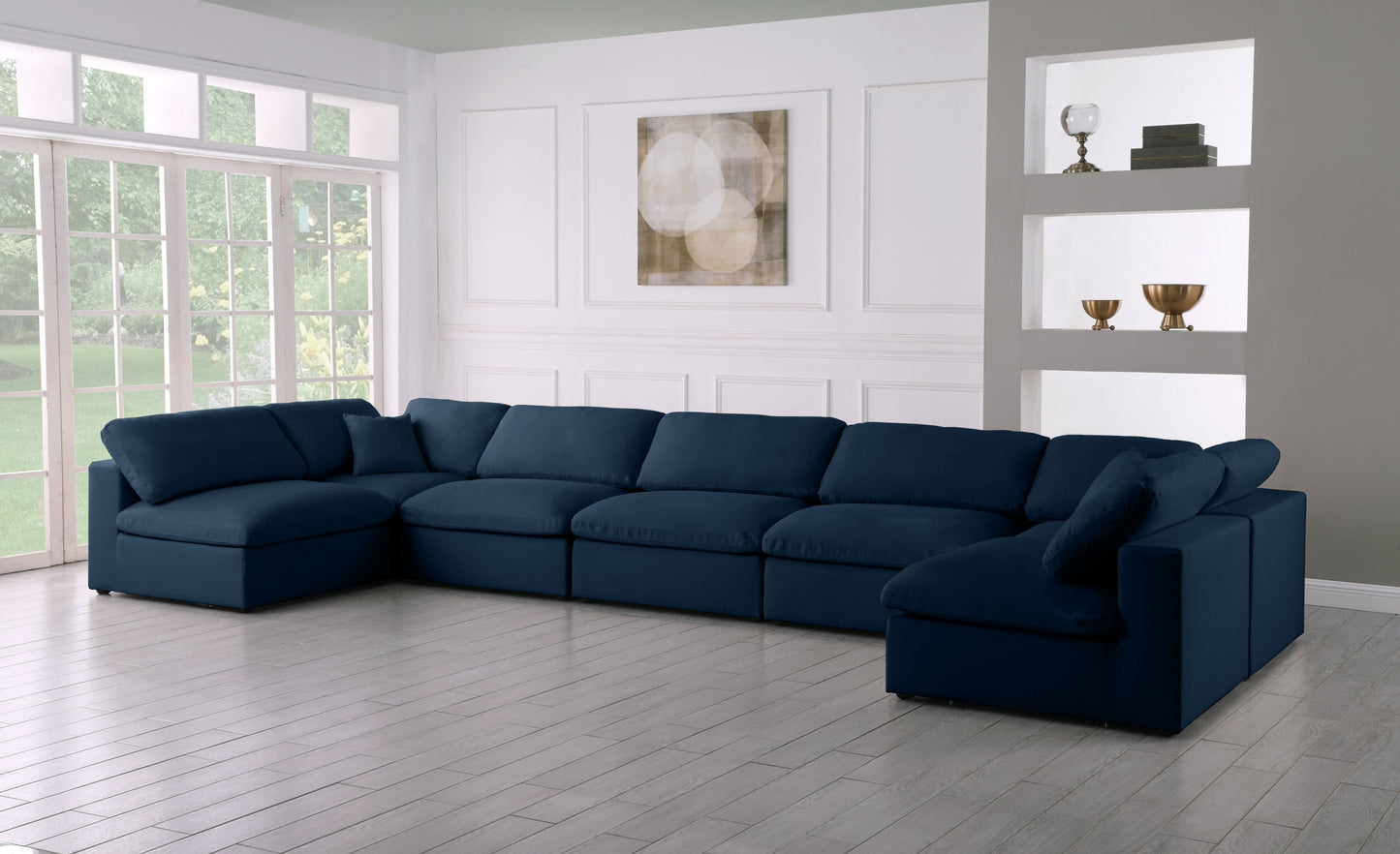 Plush - Velvet Standart Comfort Modular Sectional - Navy