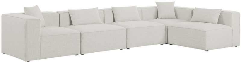 Cube - Linen 5 Piece Modular Sectional