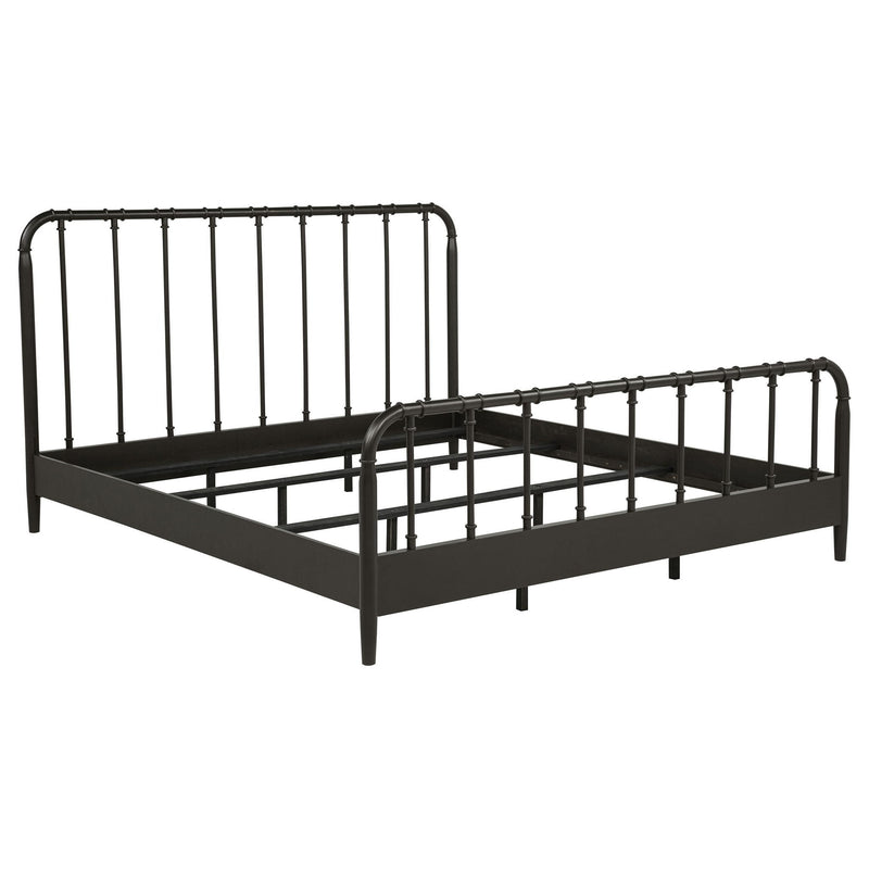 Rocco All Wood Water Pipe Open Frame Eastern King Bed Dark Bronze