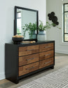 Kraeburn - Brown / Black - Dresser And Mirror