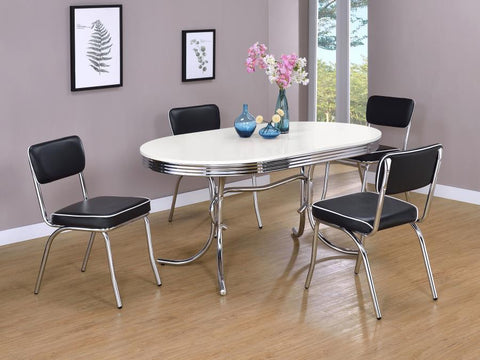 Black / 5 Pc. Table, 4 Chairs