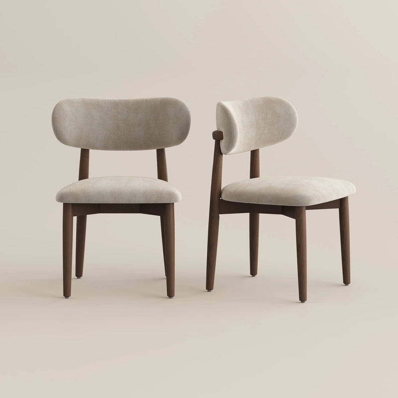 Lawson-Mid-Century Modern Wood Dining Chairs Set of 2
