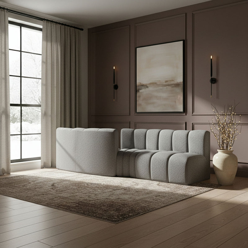 Arc - Boucle Fabric 4 Piece Sofa