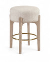 Torino - Backless Counter Stool With Brushed Natural Base (Set of 2)