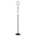 Dacki - Dual Spherical Bulb Metal Floor Lamp - Black