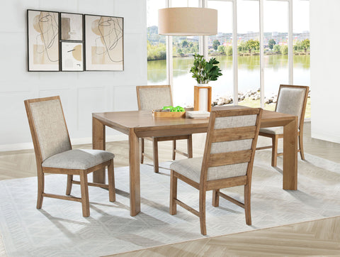 Light Brown / 5 Pc. Table, 4 Chairs