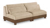 Turin - Fabric Upholstered Modular Armless Loveseat