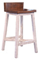 Pueblo - Wooden Seat & Base Stool (Set of 2)